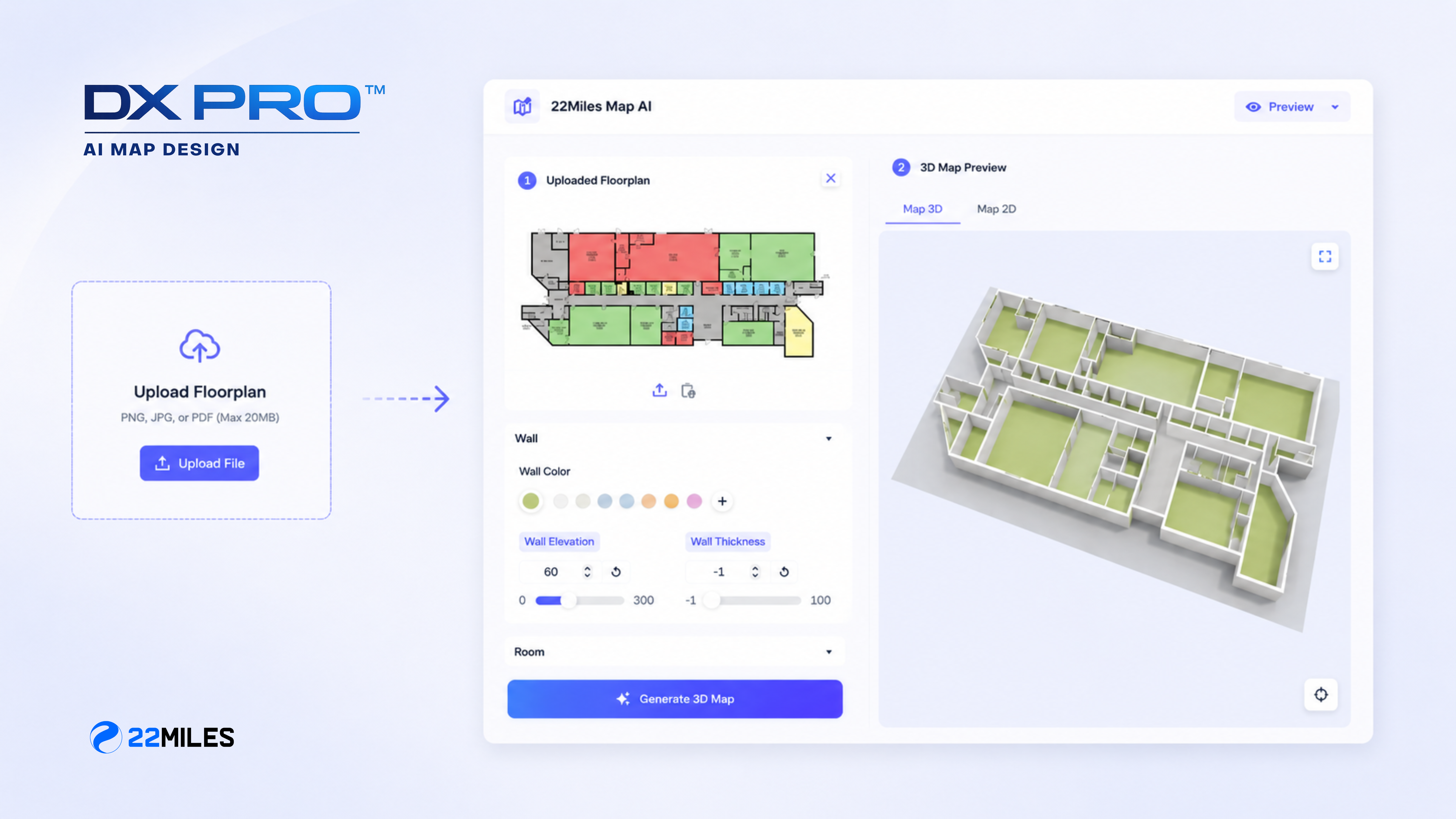 22Miles DX Pro Visual Experience Platform Wayfinding