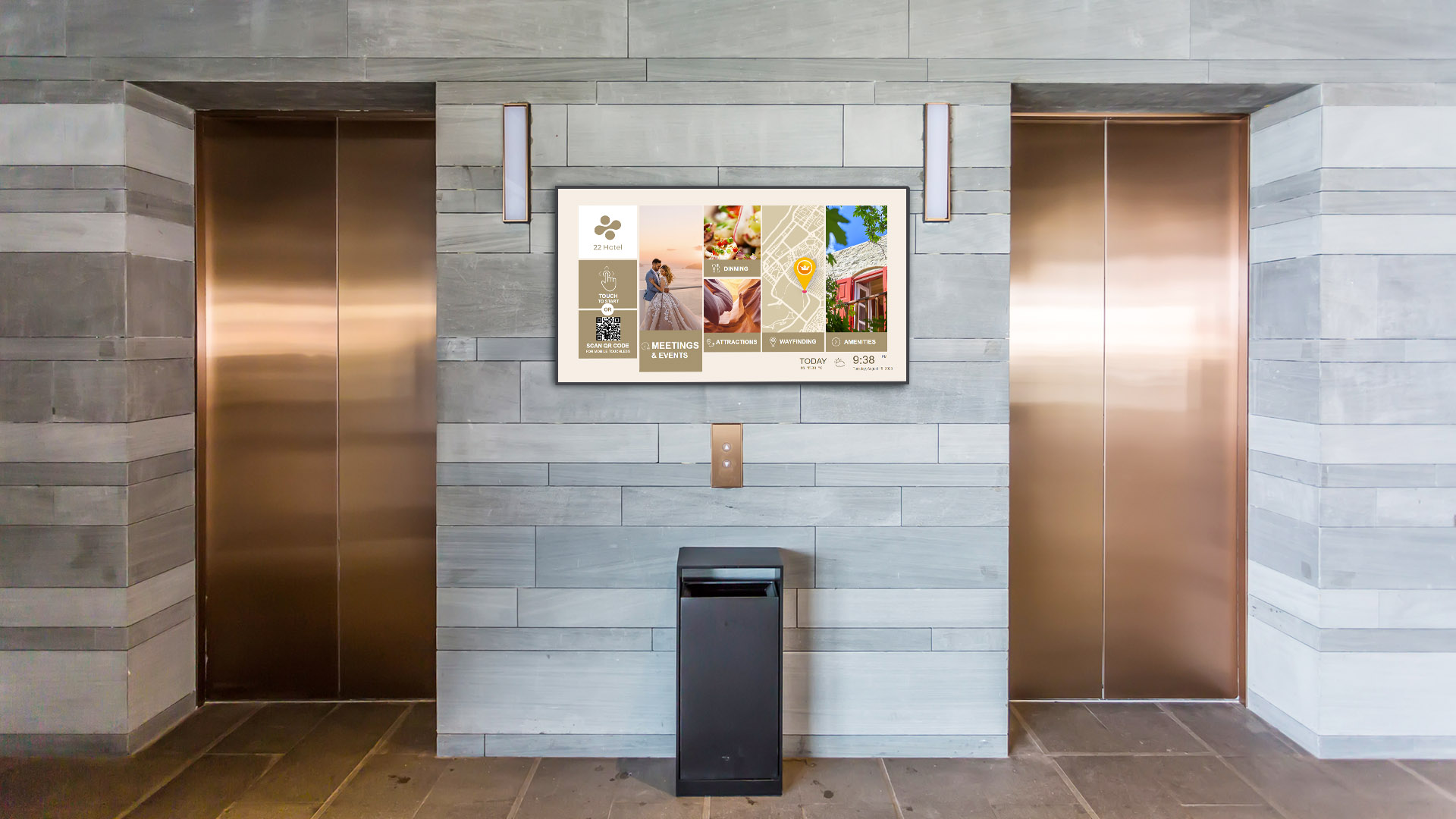 IHG Crowne Plaza Enhances Visitor Experience with 22MILES Digital Signage